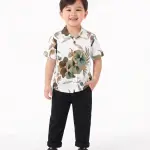 prisha creation Boys Party(Festive) Shirt Pant (White