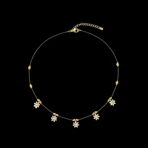 RKB SALES invisible simple chain necklace for women Cubic Zirconia Gold-plated Plated Alloy Necklace