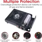 ENMORA Portable Lightweight One Burner Gas Stove ASQ19 Stainless Steel Manual Butane Gas Stove (1 Burners)