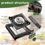 ENMORA Portable Lightweight One Burner Gas Stove ASQ19 Stainless Steel Manual Butane Gas Stove (1 Burners)