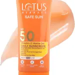 LOTUS HERBALS Sunscreen - SPF 50 PA+++ Safe Sun Vitamin-C MatteGEL Daily Sunscreen (50 g)