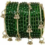 Kashmiri Ghugharoo Glass Bangle Set