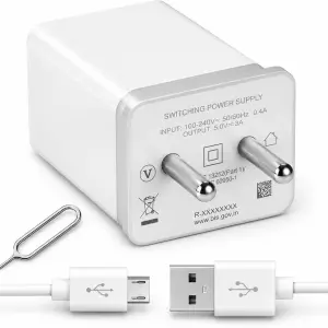 Prifakt Wall Charger Accessory Combo for Realme 3i, Realme 3 Pro, Realme C2, Vivo V15 Pro, Oppo A5s, Realme 3, Oppo F11 Pro,And Realme all smart phones.