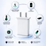 Prifakt Wall Charger Accessory Combo for Realme 3i, Realme 3 Pro, Realme C2, Vivo V15 Pro, Oppo A5s, Realme 3, Oppo F11 Pro,And Realme all smart phones.