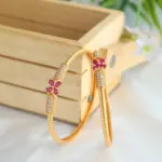 Zeraki Jewels Brass Gold-plated Bangle Set (Pack of 2)