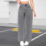 StarMS Women Straight Fit Mid Rise Grey Jeans