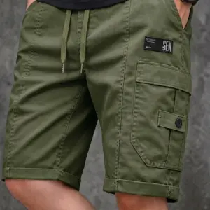 Vertali Industries Solid Men Green Cargo Shorts
