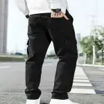 Playfeel Men Loose Fit Mid Rise Black Jeans