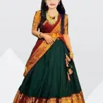 tapovan fashion Indi Girls Lehenga Choli Party Wear Self Design Lehenga, Choli and Dupatta Set (Multicolor, Pack of 1)