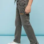 KILLER Boys Straight Fit Mid Rise Grey Jeans
