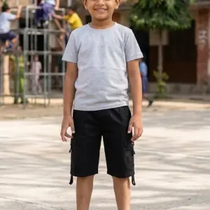 AZMIRAFAQSHION Short For Boys Casual Solid Cotton Blend