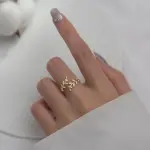 IGA COLLECTION Womens Rings Cubic Zirconia CZ Leaves Finger Ring for Women Wedding Bands Crystal Zircon Titanium Plated Ring