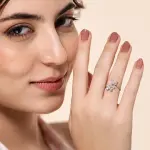 Miss Highness 925 Pure Silver Butterfly Ring for Women, Adjustable Size, Gift for Her Sterling Silver Cubic Zirconia Rhodium Plated Ring