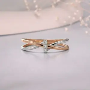 Zarkan 925 Hallmark Sterling Silver Twin Knot Gold Plated Adjustable Ring Sterling Silver Sterling Silver Plated Ring