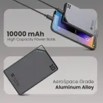 Portronics 10000 mAh Power Bank (Dark Grey, Lithium Polymer, for Mobile)