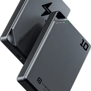 Portronics 10000 mAh Power Bank (Dark Grey, Lithium Polymer, for Mobile)