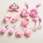 SYGA Children Girl Gift Cat Shaped Box Set Hairpin Accessories (Five Petal) Hair Clip (Pink)