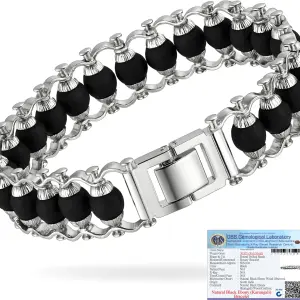 GRATIFY Brass Beads Silver Coated Bracelet