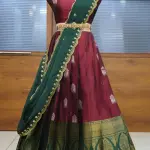 Payu Self Design Semi Stitched Lehenga Choli (Maroon)
