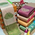 WOMENELEGENCE Embellished Banarasi Pure Silk Saree (Green)