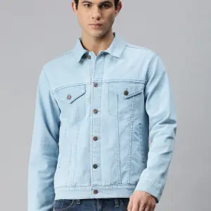 Urbano Fashion Men Washed Denim Jacket