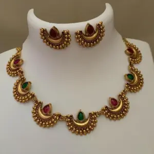 SSC SHREE SUNDHA CREATION Alloy Gold-plated Multicolor Jewel Set (Pack of 1)
