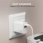 boAt 22.5 W Quick Charge 3 A Wall Charger for Mobile with Detachable Cable (White, Cable Included)
