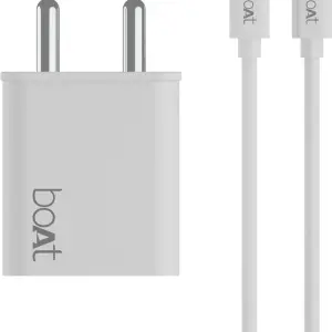 boAt 22.5 W Quick Charge 3 A Wall Charger for Mobile with Detachable Cable (White, Cable Included)