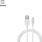 XIAOMI by Mi USB Type C Cable 6 A 1 m TPE BHR6153IN (Compatible with Mobile, Tablet, Laptop, White, One Cable, USB Type A To USB Type C, 120 W)