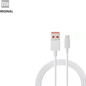 XIAOMI by Mi USB Type C Cable 6 A 1 m TPE BHR6153IN (Compatible with Mobile, Tablet, Laptop, White, One Cable, USB Type A To USB Type C, 120 W)