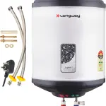 Longway 15 L Storage Water Geyser 5 Star BEE Energy Rating | Multi Safety Functions (Superb, Grey) (Grey)