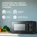 Midea 20 L 5 power levels & Defrost function Solo Microwave Oven (MMO20CXA-MMPEBK, Black)