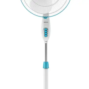 HAVELLS Gatik Pro|120 Ribs Guard for Safety|Smooth Oscillation|Heavy Base| ISI Marked with 2 Year Warranty Energy Saving 400 mm Pedestal Fan