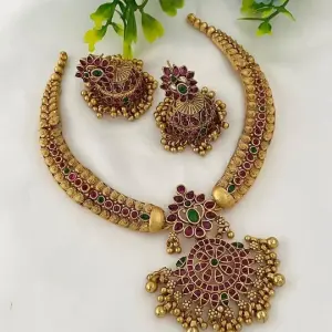 RIENTA JWL Alloy Gold-plated Multicolor Jewel Set (Pack of 1)