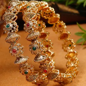 YouBella Alloy Gold-plated Bangle (Pack of 2)