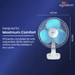 RR Centaur with 2 Year Warranty Anti Rust, High Air Delivery, Ultra High Speed 400 mm Table Fan (1 Star | Blue, White | Pack of 1)