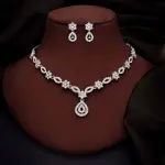 brado jewellery Brass Gold-plated Silver, White Jewel Set (Pack of 1)