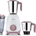 BAJAJ GX75 750 W Juicer Mixer Grinder (410644 | 4 Jars | DuraCut Blades | White/Lilac)