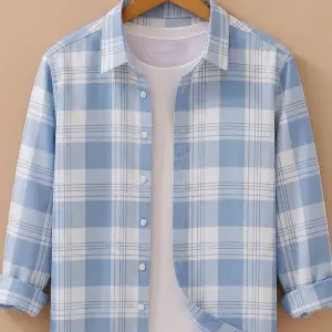 Solbiza Men Regular Fit Checkered Spread Collar Casual Shirt