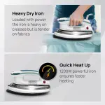 Wipro GD 203 1200 W Dry Iron (White & Blue)