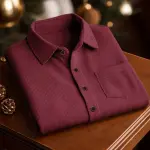 EyeBogler Men Regular Fit Self Design Spread Collar Casual Shirt