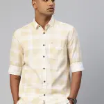 Majestic Man Men Slim Fit Checkered Spread Collar Casual Shirt